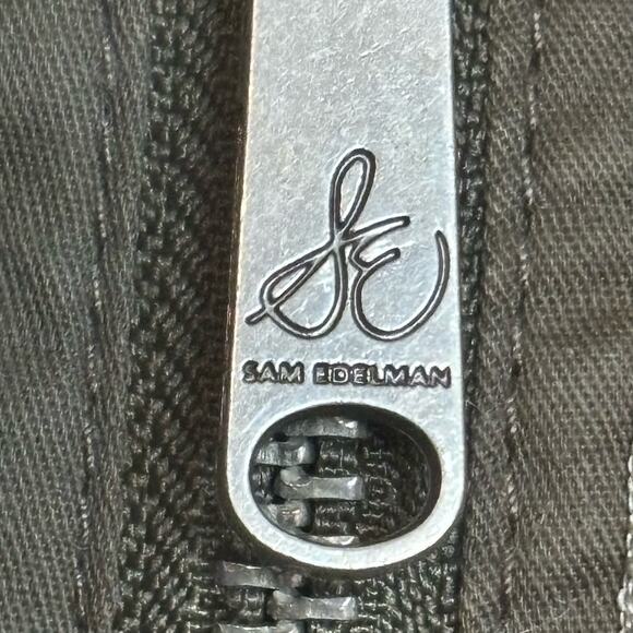 Sam Edelman Green Brown Military Jacket Cotton Wool Velour Sz S - Picture 2 of 10